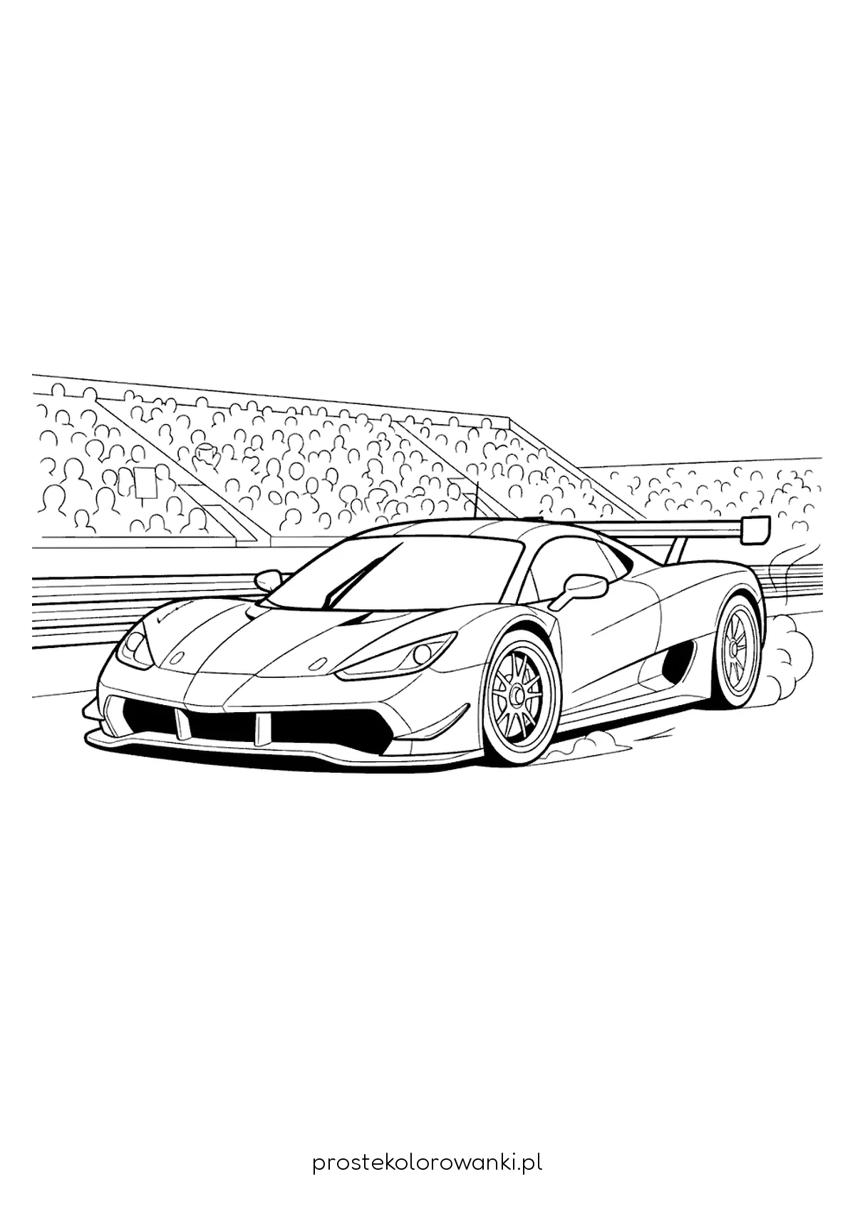 Wyścigowe auto sportowe na zakręcie
